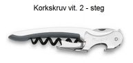Korkskruv vit 2 steg från Murano