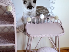 Lilu, skrivbord i rotting till barnrummet, dusty pink